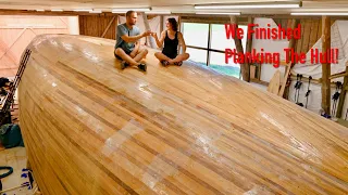 We Finished Planking The Hull! - Ep. 363 RAN Sailing