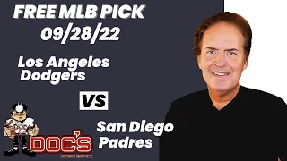 MLB Picks and Predictions - Los Angeles Dodgers vs San Diego Padres, 9/28/22 Free Best Bets & Odds