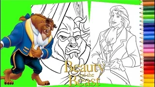 Disney Prince Adam and the Beast - Beauty and the Beast Coloring Pages for kids