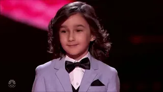 The moment 7 year old JJ Pantano made it to the Semi Finals of America's Got Talent: The Champions.