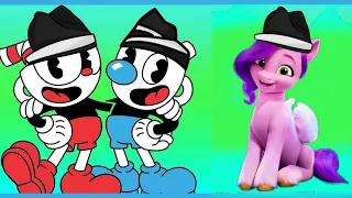 THE CUPHEAD SHOW! and My Little Pony  - Coffin Dance Song #shorts @ozyryschill