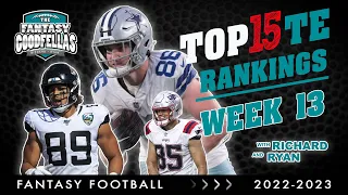 Top 15 Tight End Rankings Week 13 - 2022 Fantasy Football