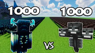 1000 Warden Vs 1000 Wither | Minecraft