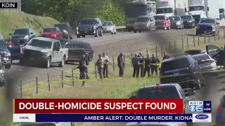 Double murder suspect wanted for kidnapping son shot himself after chase, son in police custody