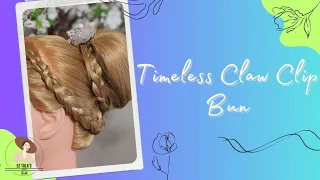 “Braided Elegance: The Timeless Claw Clip Bun”🇵🇰🇺🇸