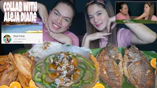 Fried Liempo x Munggo x Tilapia Mukbang Collab with @alejadiane9982| Filipino Food Mukbang Ph