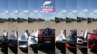 Forza Horizon 5 || All Fastest 22 Hyper Cars  | Top 10 Fastest Hyper Cars Stock  Top Speed Battle.