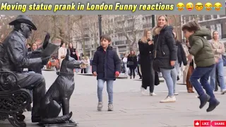 15) Statue moving in real life in London!Living statue street performer in London!#cowboy prank