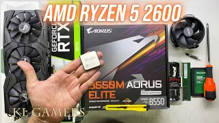 AMD Ryzen 5 2600 GIGABYTE B550M AORUS ELITE ASUS ROG STRIX GTX1070Ti Gaming PC Build Benchmark