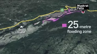 Animated map of Muskrat Falls flooding - first phase