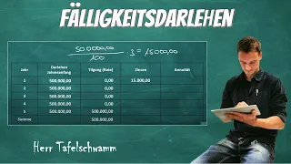 Fälligkeitsdarlehen berechnen - Beispielaufgabe mit Zins, Tilgung und Rechenweg - Einfach erklärt!