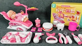 7 minutes satisfied unboxing cute pink dentist toy, doctor toy ASMR | Toy review