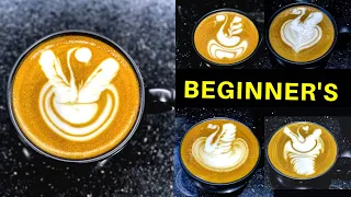 Swan latte  art tutorial : Learn how to pour latte swan art ( LATTE ART TUTORIAL     )