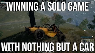 Battlegrounds | Winning a Solo Game by ONLY using a Car (NO WEAPONS)