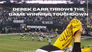 Derek Carr Throws The Game Winning Touchdown Against The Steelers In Oakland