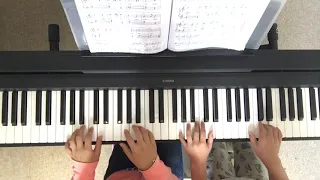 “What Child Is This?” on Piano - Stephanie & Zhenya (age 6, 8,l