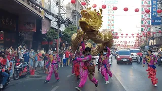Chinese New Year 2022 Amazing Dragon Dance in Bangkok Chinatown 🇹🇭 Thailand 4K