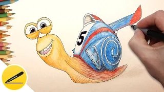 How to Draw a Snail Turbo step by step | Draw Turbo - Drawing Lesson
