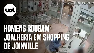 Roubo de joias avaliadas em R$ 200 mil é registrado por câmera de shopping em Joinville; veja vídeo