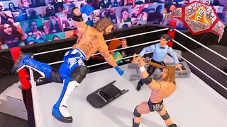 Triple H vs AJ Styles - Action Figure Match! Hardcore Championship