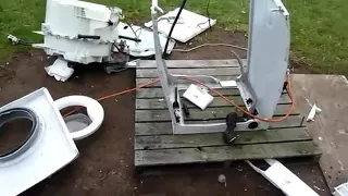 Washing machine destruction in reverse