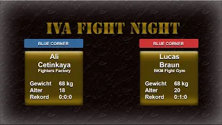 2. IVA Fight Night. Ali Cetinkaya vs Lucas Braun
