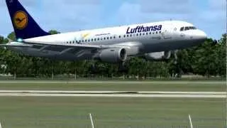 [FSX] Lufthansa A319 D-AILU - Landing in Hamburg