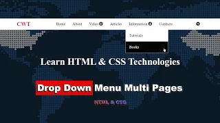 Выпадающее меню с переходом на другие страницы используя HTML&CSS || DropDown Menu Multi pages CSS