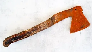Old Rusty Meat Axe Restoration