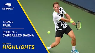 Tommy Paul vs Roberto Carballes Baena Highlights | 2021 US Open Round 1