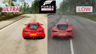 Forza Horizon 4 [PC] - Low vs Ultra - Graphics Comparison
