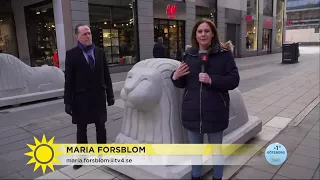 Nya lejon på Drottninggatan: "Vi står enade mot terrorism" - Nyhetsmorgon (TV4)