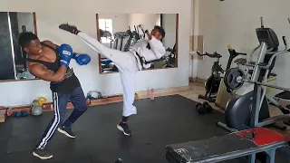 Taekwondo vs Boxing ~ Sparring