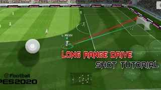 HOW TO SCORE GOAL BY LONG RANGE DRIVE SHOT | TUTORIAL | PES 2020