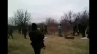 Ополченцы ведут огонь из минометов по позициям ВСУ. Ополчение Новороссии.