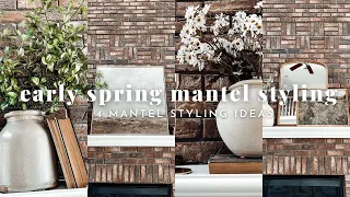 MANTEL STYING IDEAS FOR EARLY SPRING| EARLY SPRING DECORATE WITH ME 2023