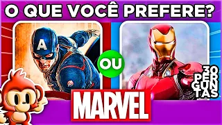 🔁 O QUE VOCÊ PREFERE? 🦸 MARVEL | jogo das escolhas | qual personagem da Marvel você prefere?