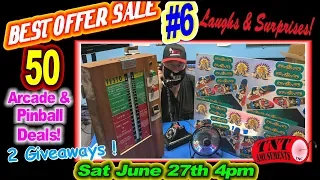 #1598 BEST OFFER SALE #6-Neat Pinball Machine-Arcade Video Game Stuff Sold CHEAP! TNT Amusements