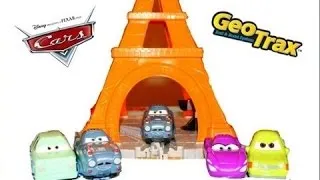 Disney Cars 2 GeoTrax Eiffel Tire Tower Crash with Finn McMissile and Holley Shiftwell