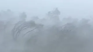 Driving Through Eyewall of Category 4 Hurricane Ian - North Port, FL