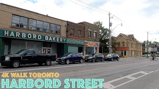 Harbord St. - Ossington Ave. - Bloor St. W - Bathurst Station: 4K Slow Walk Downtown Toronto, Canada