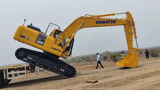 One More Komatsu PC205-10 Unloading from Trailer | New Komatsu PC205-10 Unloading #komatsu #PC205-10