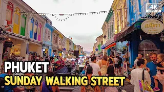 Sunday Walking Street Market at Phuket Old Town Thailand 2022 [4K]