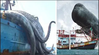 Ballenas y Criaturas Marinas Gigantes Atactando Embarcaciones Captadas En VIDEO