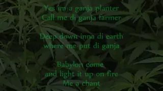 Marlon Asher - Ganja Farmer (Ganja Farmer Riddim) lyrics on screen