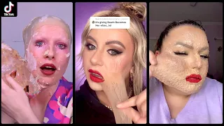 Peel Off Makeup I Tiktok ASMR Compilation