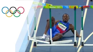 Julmis falls in hurdles and finishes the race