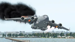 Boeing C-17 Globemaster Pilot Performed An Amazing Landing After Engines On Fired [XP11]