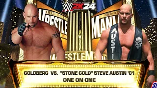 WWE 2K24 - Goldberg vs Stone Cold|WrestleMania Goes Hollywood