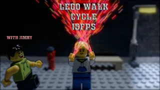 Lego walk cycle 15 fps | LEGO TUTORIAL STOP MOTION